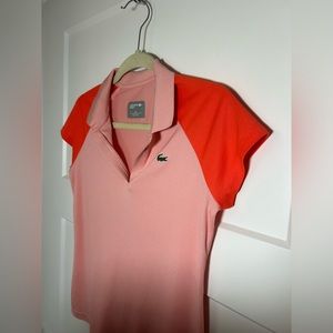 Women’s Lacoste athletic polo, women’s small Lacoste top